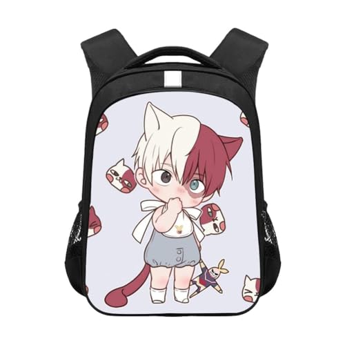 Zhongkaihua MHA Anime bedruckter Rucksack Midoriya Izuku/Todoroki Shouto/Bakugo Katsuki Schulranzen Doppelschulter Schüler Eröffnungssaison Cartoon Büchertasche, Typ1, 44*30.5*16cm von Zhongkaihua