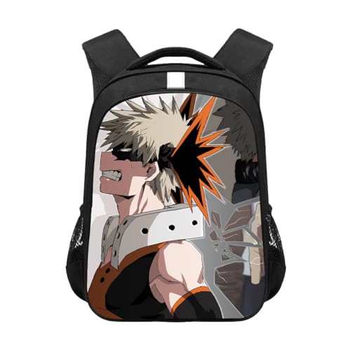 Zhongkaihua MHA Anime bedruckter Rucksack Midoriya Izuku/Todoroki Shouto/Bakugo Katsuki Schulranzen Doppelschulter Schüler Eröffnungssaison Cartoon Büchertasche, Typ14, 44*30.5*16cm von Zhongkaihua