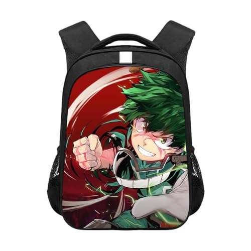 Zhongkaihua MHA Anime bedruckter Rucksack Midoriya Izuku/Todoroki Shouto/Bakugo Katsuki Schulranzen Doppelschulter Schüler Eröffnungssaison Cartoon Büchertasche, Typ15, 44*30.5*16cm von Zhongkaihua