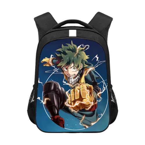 Zhongkaihua MHA Anime bedruckter Rucksack Midoriya Izuku/Todoroki Shouto/Bakugo Katsuki Schulranzen Doppelschulter Schüler Eröffnungssaison Cartoon Büchertasche, Typ9, 44*30.5*16cm von Zhongkaihua