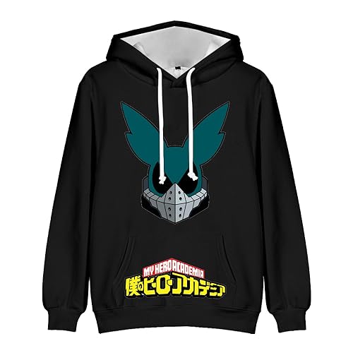 Zhongkaihua MHA Hoodie Kostüm Unisex Anime Hoodie Print MHA Merch Kleidung Sweatshirts Kordelzug Pullover Casual Sport Anime Hoodies Kinder Jungen Mädchen Erwachsene von Zhongkaihua