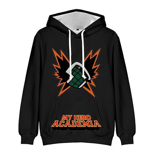 Zhongkaihua MHA Hoodie Kostüm Unisex Anime Hoodie Print MHA Merch Kleidung Sweatshirts Kordelzug Pullover Casual Sport Anime Hoodies Kinder Jungen Mädchen Erwachsene von Zhongkaihua