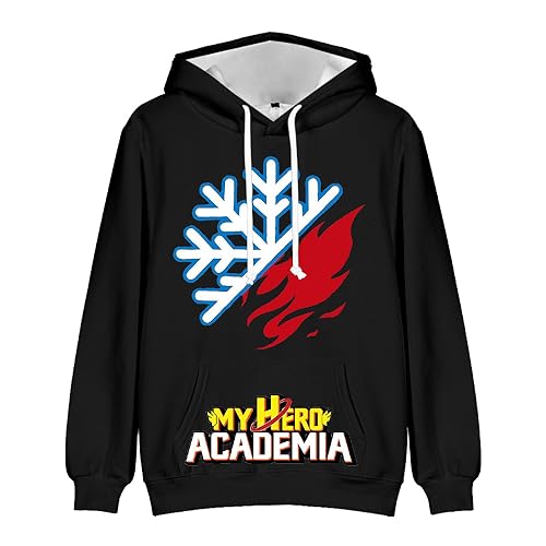 Zhongkaihua MHA Hoodie Kostüm Unisex Anime Hoodie Print MHA Merch Kleidung Sweatshirts Kordelzug Pullover Casual Sport Anime Hoodies Kinder Jungen Mädchen Erwachsene von Zhongkaihua