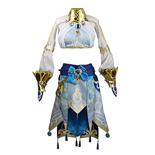 Zhongkaihua Nilou Anime Cosplay Outfit Western Region Tänzerin Uniform Halloween Anime Kostüme Cosplay Komplettes Set mit Perücke für Frauen von Zhongkaihua