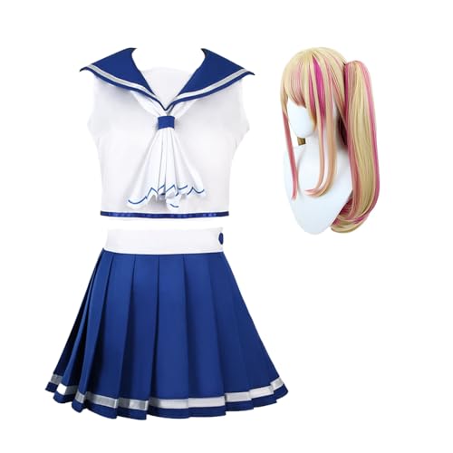 Zhongkaihua Oshi no Ko Hoshino Rubi Cosplay Outfit Anime Kostüm Erwachsene Rollenspiel Matrosenuniform Outfit Karneval Halloween Party Karneval Uniform S-XXL von Zhongkaihua