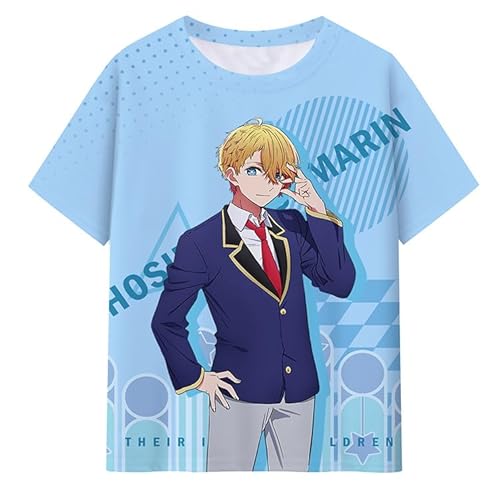 Zhongkaihua Oshi no Ko T-Shirt, Kostüm, Kleidung, Kinder-T-Shirt, Oshi no Ko Hoshino Ai/Rubi/Akuamarin, 3D-Druck, kurzärmelig, für Jungen und Mädchen, Unisex von Zhongkaihua