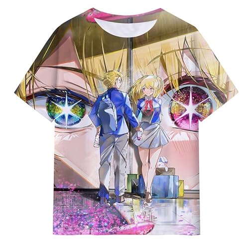 Zhongkaihua Oshi no Ko T-Shirt, Kostüm, Kleidung, Kinder-T-Shirt, Oshi no Ko Hoshino Ai/Rubi/Akuamarin, 3D-Druck, kurzärmelig, für Jungen und Mädchen, Uni von Zhongkaihua