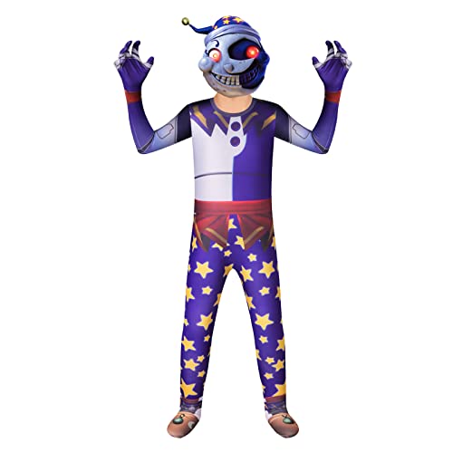 Zhongkaihua Security Breach Sundrop Moondrop Cosplay Kostüm FNAF Horror Jumpsuit Anime Cosplay Halloween Party Kostüm von Zhongkaihua