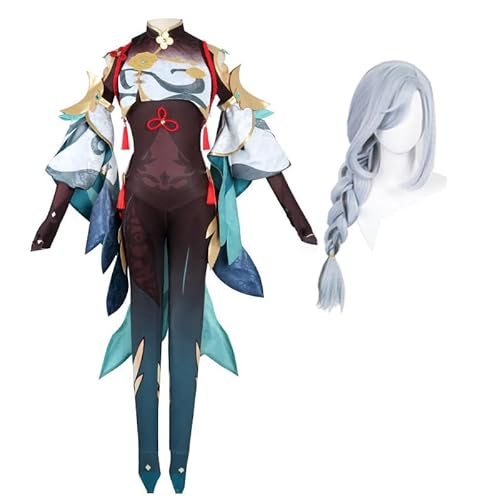 Zhongkaihua Shenhe/Faruzan/Sangonomiya Kokomi Cosplay Kostüm Spielcharaktere Uniform Kleid Komplettset Frauen Halloween Comic-Con Dress Up Anzug mit Zubehör von Zhongkaihua