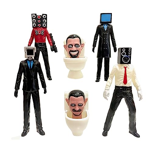 Zhongkaihua Speakerman-Figuren-Modell – 6~9 Stück Titan Speakerman TV Man Figuren Spoofing Set Spielzeug Dekoration, Sammlung PVC Action Figuren Party Dekoration, 7-10 cm von Zhongkaihua