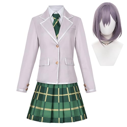 Zhongkaihua Takamatsu Tomori Cosplay Anime Casual Frauen Uniform Cosplay Kostüme mit Perücke Halloween Party Outfit Komplettes Set für Erwachsene Fans Geschenke von Zhongkaihua