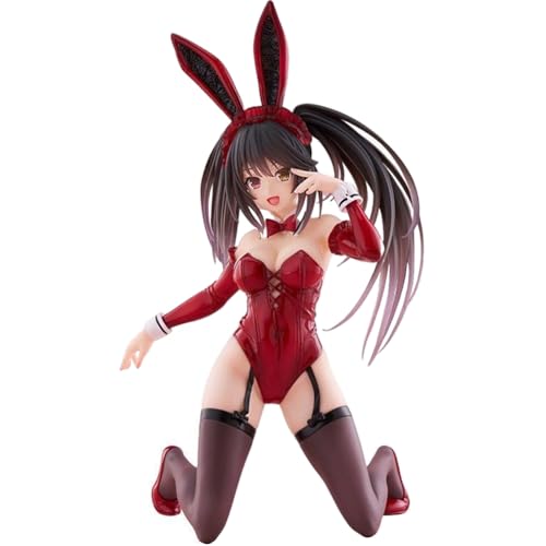 Zhongkaihua Tokisaki Kurumi Figur kniend rotes Häschen Mädchen Actionfigur 13 cm Anime Mädchen PVC-Modell Zuhause Auto Schreibtisch Dekoration Ornament Geburtstagsgeschenk für Fans von Zhongkaihua