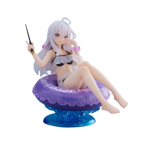 Zhongkaihua Wandering Witch: The Journey of Elaina Figure Elaina Swimsuit Girl Sitting Anime Figures PVC Statue Model Collectible Desktop Ornaments von Zhongkaihua