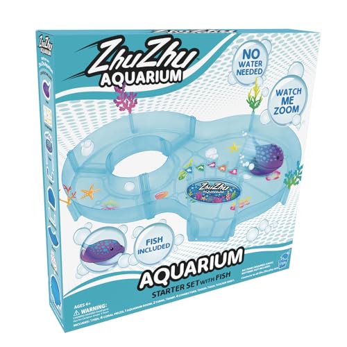 Aquarium Starter-Set mit Fisch im Lieferumfang enthalten – kompatibel mit Allen Zhuzhu Aquarium-Spielsets von Zhu Zhu Pets