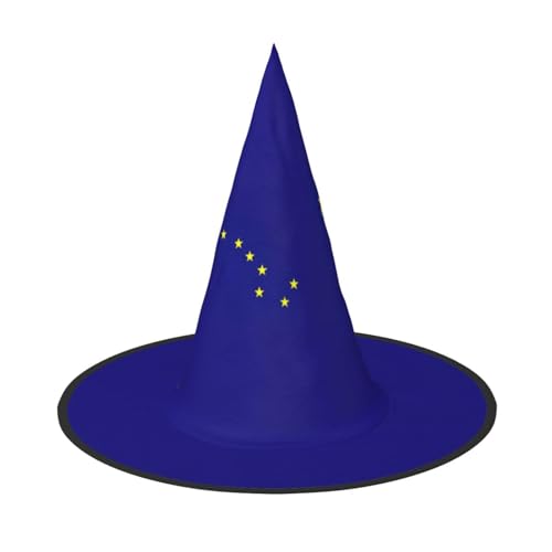 Zhuanyun Alaska State Flag Print Halloween Hut Halloween Kostüm Zubehör Kopfschmuck Party Zubehör Hexenhut Zhuanyun Alaska State Flag Print Halloween Hut Halloween Kostüm Zubehör Kopfschmuck Party Zubehör Hexenhut von Zhuanyun