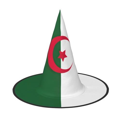 Zhuanyun Flagge von Algerien Druck Halloween Hut Halloween Kostüm Zubehör Kopfschmuck Party Zubehör Hexenhut Zhuanyun Flagge von Algerien Druck Halloween Hut Halloween Kostüm Zubehör Kopfschmuck Party Zubehör Hexenhut von Zhuanyun