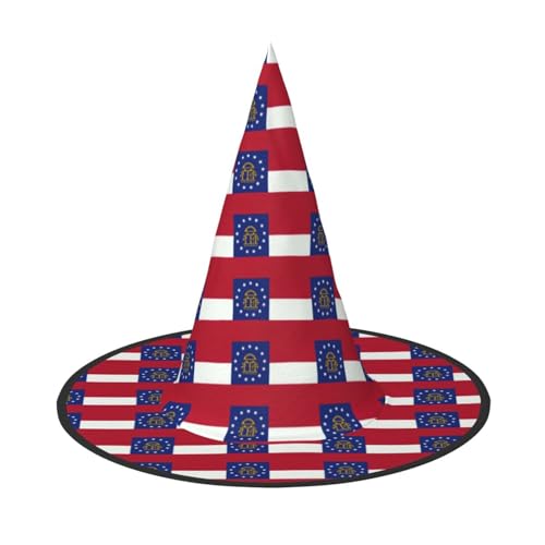 Zhuanyun Georgia State Flag Print Halloween Hut Halloween Kostüm Zubehör Kopfschmuck Party Zubehör Hexenhut Zhuanyun Georgia State Flag Print Halloween Hut Halloween Kostüm Zubehör Kopfschmuck Party Zubehör Hexenhut von Zhuanyun