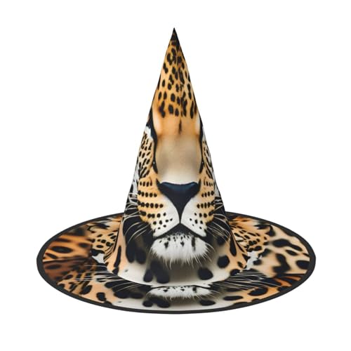 Zhuanyun Halloween-Hut mit Tier-Leopardenmuster, Halloween-Kostüm, Zubehör, Kopfschmuck, Partyzubehör, Hexenhut Zhuanyun Halloween-Hut mit Tier-Leopardenmuster, Halloween-Kostüm, Zubehör, Kopfschmuck, Partyzubehör, Hexenhut von Zhuanyun