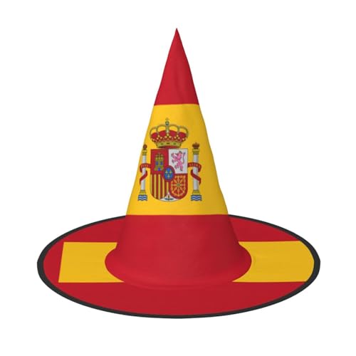 Zhuanyun Halloween-Hut mit spanischer Flagge, Halloween-Kostüm, Zubehör, Kopfschmuck, Partyzubehör, Hexenhut Zhuanyun Halloween-Hut mit spanischer Flagge, Halloween-Kostüm, Zubehör, Kopfschmuck, Partyzubehör, Hexenhut von Zhuanyun
