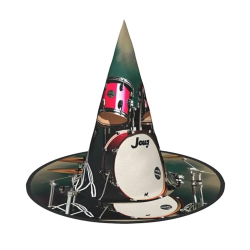 Zhuanyun Jazz Drum Print Halloween Hut Halloween Kostüm Zubehör Kopfschmuck Party Zubehör Hexenhut Zhuanyun Jazz Drum Print Halloween Hut Halloween Kostüm Zubehör Kopfschmuck Party Zubehör Hexenhut von Zhuanyun