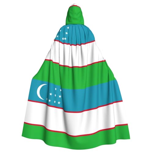 Zhuanyun Kapuzenumhang mit Flagge der Republik Usbekistan, Karneval, Cosplay, Bühnenkostüme, Maskerade, Mottoparty-Zubehör von Zhuanyun