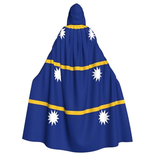 Zhuanyun Kapuzenumhang mit Flagge von Nauru, Karneval, Cosplay, Bühnenkostüme, Maskerade, Mottoparty-Zubehör von Zhuanyun