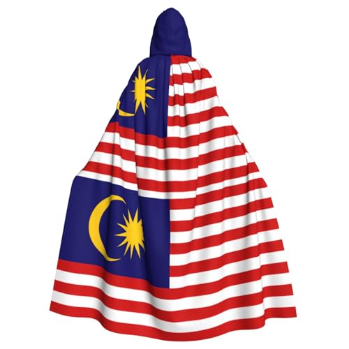 Zhuanyun Kapuzenumhang mit Malaysia-Flagge, Karneval, Cosplay, Bühnenkostüme, Maskerade, Mottoparty-Zubehör von Zhuanyun