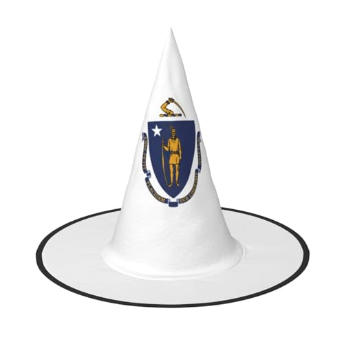 Zhuanyun Massachusetts State Flag Print Halloween Hut Halloween Kostüm Zubehör Kopfschmuck Party Zubehör Hexenhut Zhuanyun Massachusetts State Flag Print Halloween Hut Halloween Kostüm Zubehör Kopfschmuck Party Zubehör Hexenhut von Zhuanyun