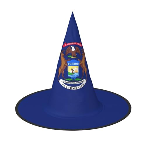 Zhuanyun Michigan State Flag Print Halloween Hut Halloween Kostüm Zubehör Kopfschmuck Party Zubehör Hexenhut Zhuanyun Michigan State Flag Print Halloween Hut Halloween Kostüm Zubehör Kopfschmuck Party Zubehör Hexenhut von Zhuanyun