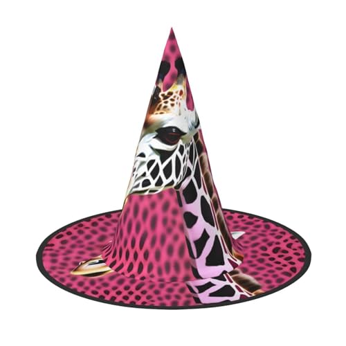 Zhuanyun Rosa Giraffen-Texturdruck, Halloween-Hut, Halloween-Kostüm, Zubehör, Kopfschmuck, Partyzubehör, Hexenhut Zhuanyun Rosa Giraffen-Texturdruck, Halloween-Hut, Halloween-Kostüm, Zubehör, Kopfschmuck, Partyzubehör, Hexenhut von Zhuanyun