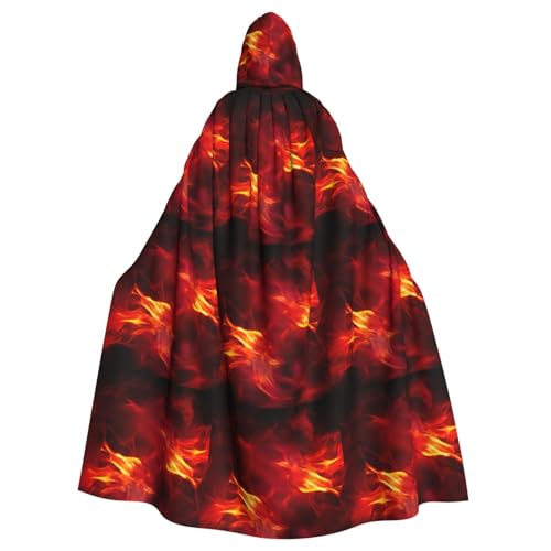 Zhuanyun Roter Flammen-Umhang, Halloween-Kapuzenumhang, Polyester-Kapuzenumhang, passend für alle Gelegenheiten von Zhuanyun