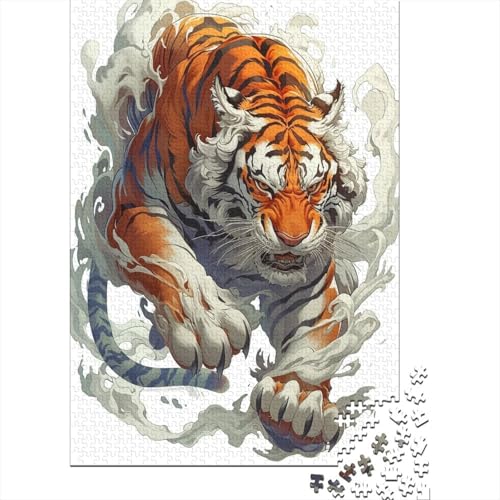 Tiger Puzzle 1000 Teile Für Erwachsene Und Kinder Ab 14 Jahrenfür Stressabbauer Puzzlespiel Erwachsenen Puzzlespiel Puzzel 1000pcs (75x50cm) von Zhudong