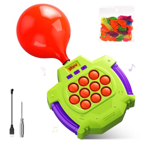 Zhwidnerso Pop it Elektronisches Spiel Luftballons Quick Push Spiel, 2 Modi Pop it Spiel mit Batterie, Popit Push-Bubble-Stress-Spielzeug für Jungen & Mädchen & Teenager von Zhwidnerso