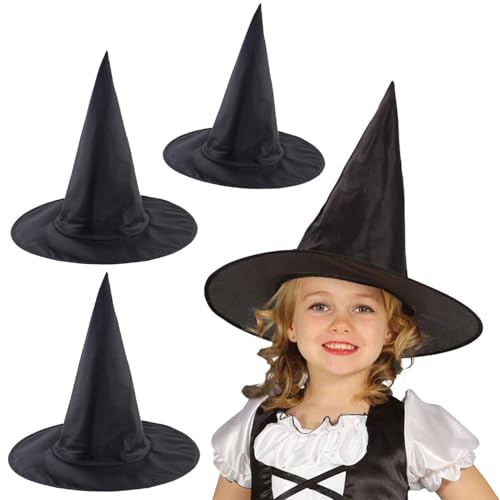 Zhzrche Hexenhüte für Kinder, Hexenkostüm-Zubehör, schwarze Hexenhüte für Halloween, Heimdekoration, Gastgeschenke Zhzrche Hexenhüte für Kinder, Hexenkostüm-Zubehör, schwarze Hexenhüte für Halloween, Heimdekoration, Gastgeschenke von Zhzrche