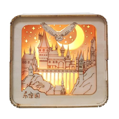 3D Jigsaw Puzzle Small Night Light | 3D Puzzle | Small Wooden Jigsaw Puzzles | Cute Model Building Kit | Learning and Educational Toys for Bedroom, Table & Window von Ziabxhn