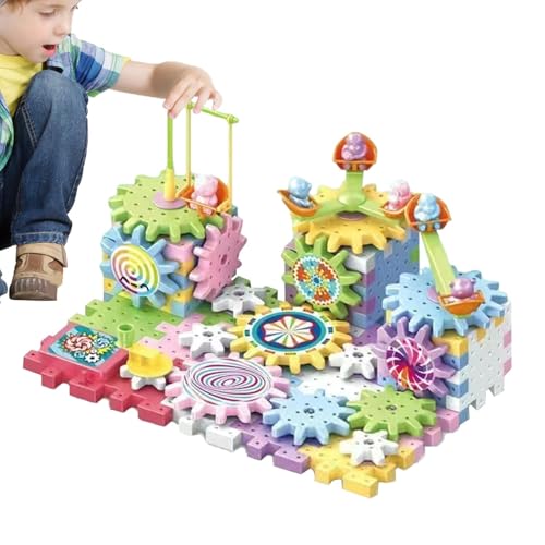 Electric Gear Building Block Toys | Kids Gears Toys | Educational Gears Block Toys Set | Rotating Creative Construction Toy | Portable Electric Gear Building Block Toys For Kids Educational Toy von Ziabxhn