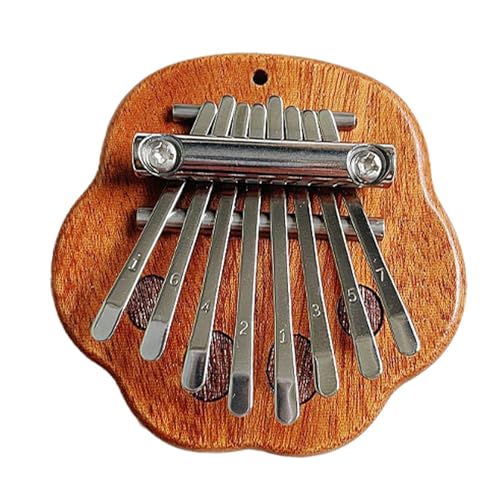 Exquisites Fingerklavier mit 8 Tasten, Marimba-Musikinstrument, Musik-Anhänger, Klavier, 7 x 6 x 2,5 cm, einfach zu bedienen, tragbar für Kinder, Anfänger von Ziabxhn