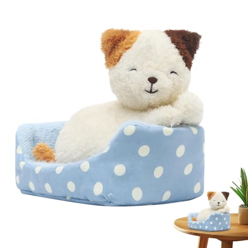 Perfect Present For Kids & Animal Enthusiasts: Ideal For Any Occasion, This Dog Cat Plush With Bed Desk Decor Makes A Thoughtful Present For Kids, Teens, Or Animal Lovers. It Combines The Joy Of A Plu von Ziabxhn