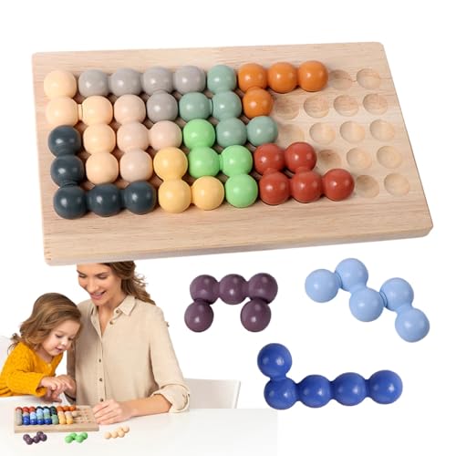 Wooden Board Beads Game | Stacking Board Games | Bead Toys Stacking Rainbow Board Games | 72 Challenges Brain Teaser Sorting Puzzle Game | Educational Toys for Kids von Ziabxhn