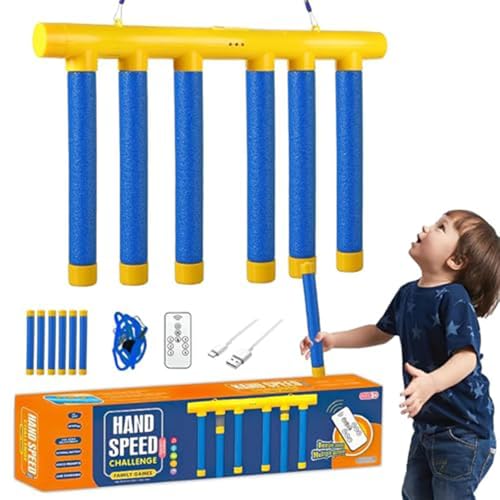 Ziabxhn Catching Sticks Game | Hand-Eye Coordination Training Toy | Games Reaction Training | Adjustable Falling Speed RC Catching Sticks | Portable Catching Sticks Game for Kids Activities von Ziabxhn