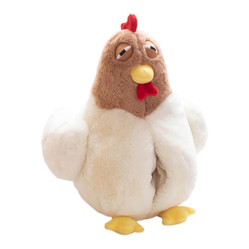 Ziabxhn Chicken Plush Toy | Chicken Doll Toy | Rooster Figure Toy | Adorable Rooster Figure Toy | Huggable Rooster Figure Toy Comfortable | Portable Chicken Plush Toy for Bedroom Decoration von Ziabxhn