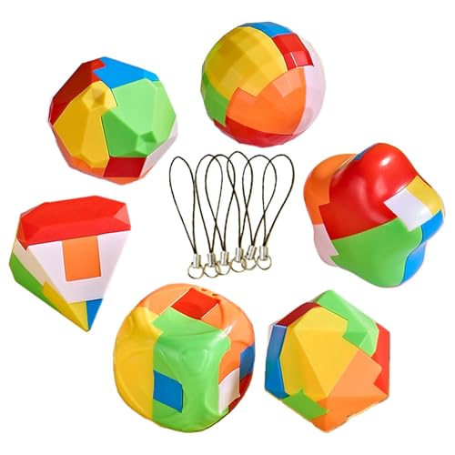 Ziabxhn Gehirn-Puzzle, Denksport-Puzzle für Kinder - Intelligenzspielzeug für Kinder,Denksport-Puzzlespiel, pädagogisches 3D-Freischalt-Interlock-Puzzle-Spielzeug für Kinder von Ziabxhn