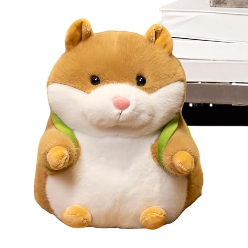 Ziabxhn Hamster Plush Toy | Kids Huggable Toy | Cartoon Plush Toy | Cute Round Animal Doll | Cute Hamster Plush Doll Home Decoration Sleeping Soothing Toys for Kids Bedroom Decoration von Ziabxhn