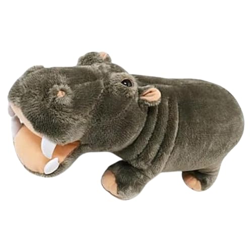 Ziabxhn Hippo Stuffed Animal | Realistic Hippo Plush | Sensory Comfort Plush Throw Pillow Hippo | Hippo Plushies with Vivid Expression | Zoo Animals Hippo Plushies for Bedroom Decoration von Ziabxhn