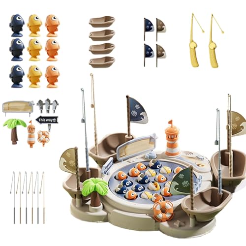 Ziabxhn Magnetic Fishing Game Set | Kids Fishing Toy | Interactive Kid Play Fishing Pole | Complete Play Fishing Set Kids | Engaging Fishing Game Kids for Kids Learning Toy von Ziabxhn