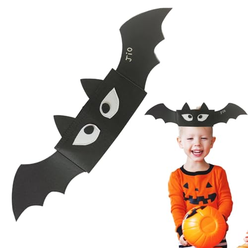 Ziabxhn Schwarzer Fledermaus-Hut, Fledermaus-Hut, Kostüm, Halloween, Fledermausflügel, Filz, Fledermaushut, Kostümzubehör, Teufelskopfschmuck, Fledermausflügel, Kopfschmuck für Festivals, Halloween & von Ziabxhn