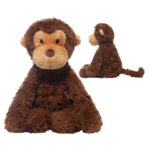 Ziabxhn Stuffed Animals Monkey | Monkey Plush Doll | Monkey Toy | Soft Plush Monkey Plush Monkey Stuffed Monkey Plush | Huggable Monkey Doll | Realistic Sitting Stuffed Monkeys for Room Decoration von Ziabxhn