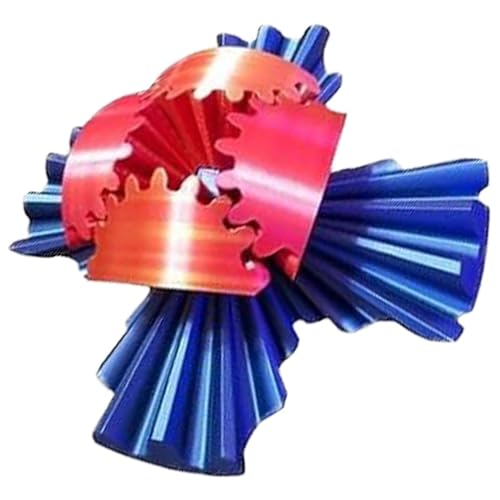 3D-gedrucktes Zahnradzylinder-Spielzeug – Zahnradkugel – Das Steampunk Whirling Wonder Fidget Helix Screw Fidget Toy Für Stress- Und Angstabbau von Zibeem