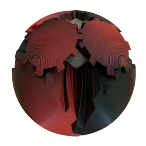 Gear Ball Fidget – 3D-gedrucktes Gear Ball Gear Sphere Puzzle Cube Fidget Toy | Der Steampunk Whirling Wonder Fidget Gear Ball | Gear Ball Fidget Toy Sphere von Zibeem