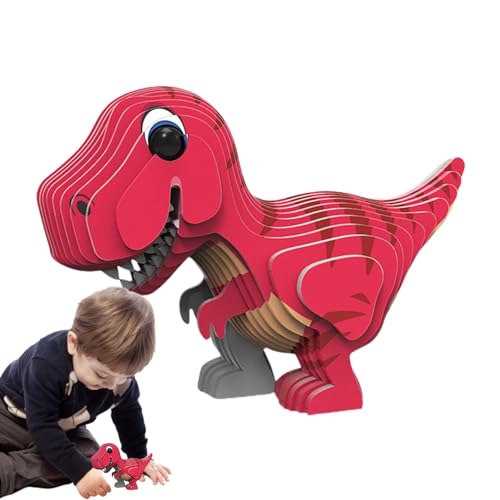 Zibeem 3D-Tier-Puzzles,3D-Dinosaurier-Puzzles - Lernspielzeug für Kinder - Lustige 3D-Puzzles in Dinosaurierform zum lehrreichen Lernen für Kinder von Zibeem